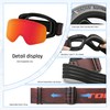 TOREGE Ski Goggles Anti Fog Dual-Layer UV Protection Snowboard Goggles