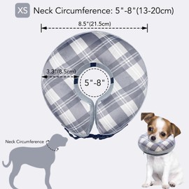 KIKNIN Dog Cone, Inflatable Dog Cone Collar for Small, Medium and Large Dogs, Soft Dog Cone Alternatives After Surgery to Stop Licking and Biting Wounds, Comfy Adjustable Dog Recovery Collar