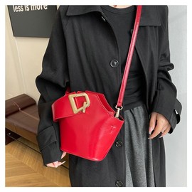 Crescent Hobo Bags Women Trendy PU Leather Bucket Bag Underarm Shoulder Bag Cute Crossbody Phone Purse Tote Handbag 2025