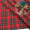 Red Christmas Plaid 4.5oz Shirting Flannel Fabric for Festive Family