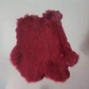 Dark Red Dye Tanned Rabbit Hide Fur Skin (11" by