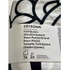 Ikea Sotronn Full/Queen Duvet Cover + 2 Pillowcases, white/black/pa