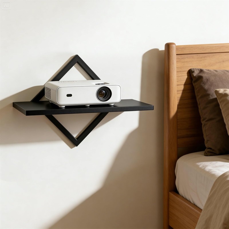 DAWASAPAT Projector Shelf for Wall Mount, 14.97" x 7.87" Floating