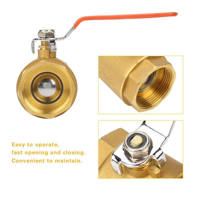 1pc DN40 1-1/2"BSP Brass Pipe Ball Valve 1.6MPa for Water