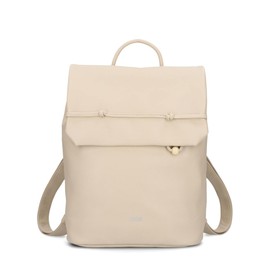 Zwei Perla PER130 Women's Backpack Elegant City Backpack 8 Litres Summer & Spring Boho Look with Pearl Decoration, Closure Flap with Sewn-in Invisible Magnets Good Interior, sand