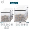 ROHI 8-Pack Mesh Laundry Bags – 4 Large (60x48cm) &