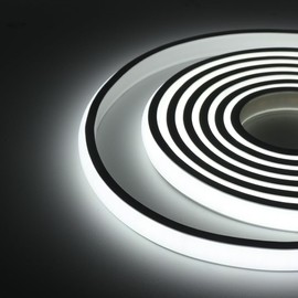 HEGEHE Flexible COB Neon Strip, 288 LEDs/m, IP65 Waterproof Silica Gel LED Rope Light for Home Kitchen Bedroom Outdoor Decor(4m, Cold White)