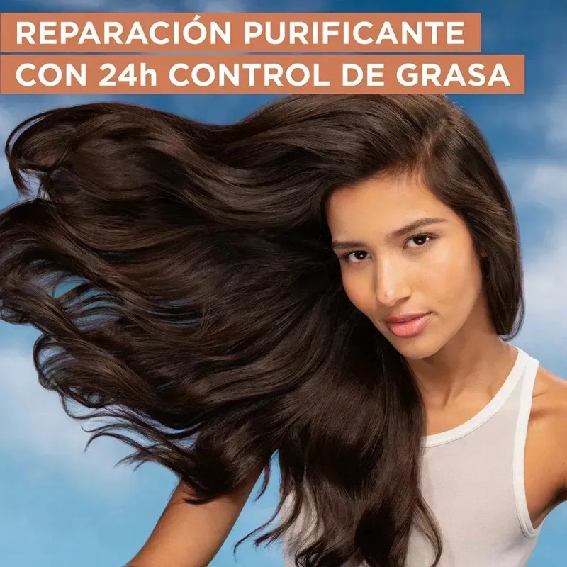 Shampoo Fructis Borrador De Daño Control Grasa 350 Ml