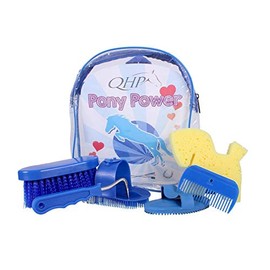 QHP Pony Power Backpack Grooming Kit One Size Cobalt Blue