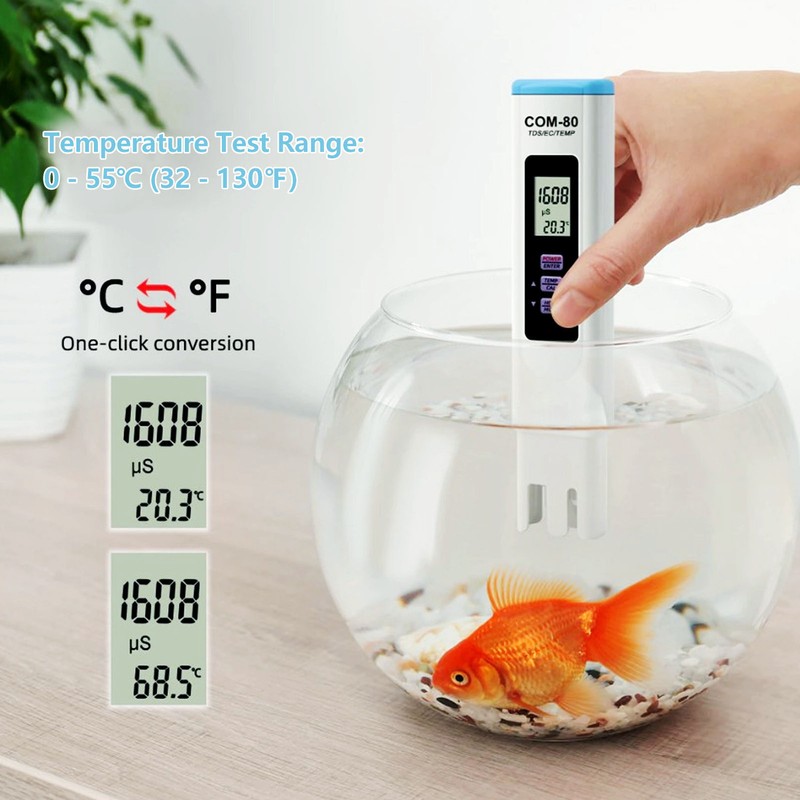 Water Testing Pen Multifunctional PH TDS EC Temperature Portable Automatic