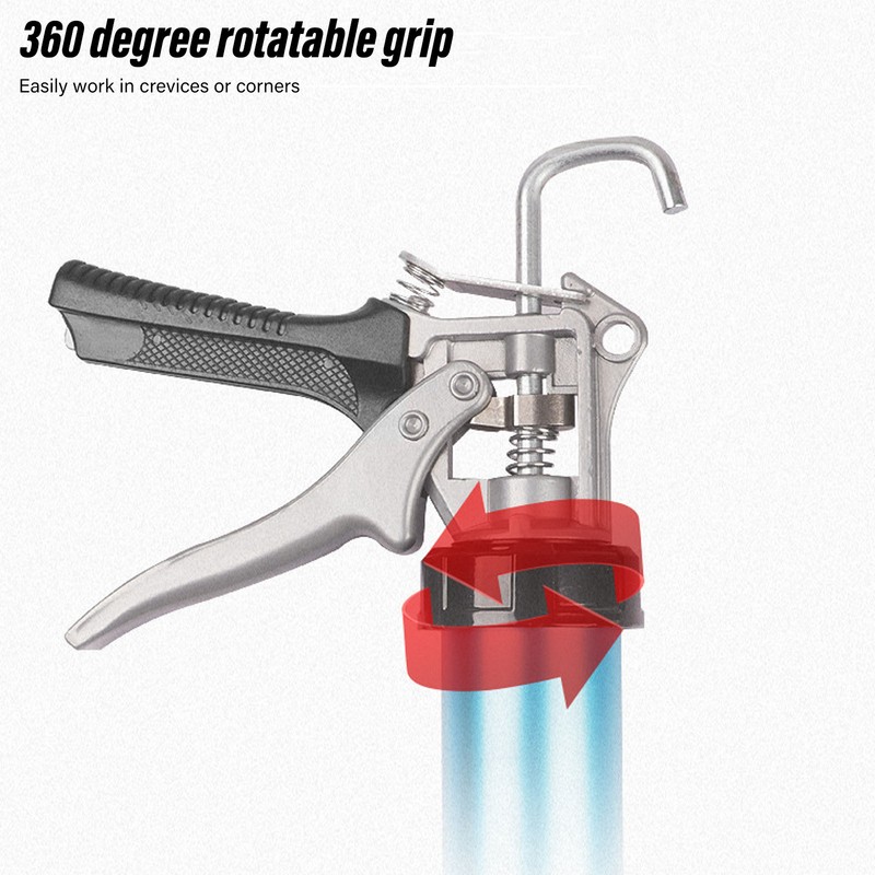 Professional Hand Caulking Gun Drip Free Aluminum Effort Saving Rotatable
