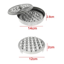 CCHAMP 2x Metal Mosquito Coil Holder With Lid, Mosquitoes Incense Tray, Citronella Incense Coil Burner, Incense Spiral Coil Tins With Cover For Indoor/Outdoor