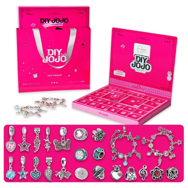 DIYJOJO Advent Calendar Gift Box, Girls' Bracelet Jewelry Making Set,