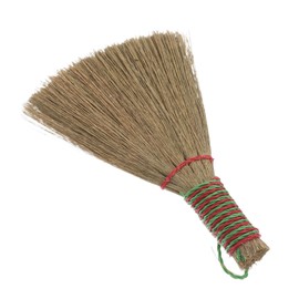 DECHOUS Handheld Whisk Broom with Natural Straw Bristles for Indoor Sweeping Lightweight for Floors Furniture and Carpets for Home Use