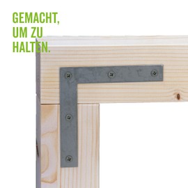 Gah-Alberts 313098 Angle Plate Corner Bracket Raw Steel D x H x W 300 x 300 x 40 mm Material Strength 4 mm Yellow-Galvanised