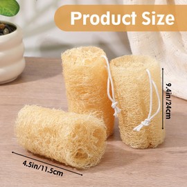 ElevateTech 7Pcs Natural Loofah Body Scrubber Sponge African Net Sponge Body Scrubber for Exfoliating Smooth Skin Cleansing Bathroom Women and Men Face Back
