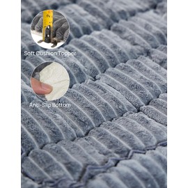 JOYTUTUS Dog Mat Bed for Truck Back Seat Extender, Non-Slip Dog Bed Mat Custom Fit for Backseat Extenders, Pet Couch Cover,Washable Travel Pet Bed Mat for F150/RAM1500/Silverado