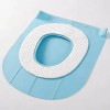 Protector Anti Sucia Cubre Asiento De Baño Desechable Para H Upgraded Version Full Coverage [1 Set] Three-layer Cotton Padding + Cover Individually Packaged