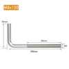 (10 Pieces) M8x100mm L Shape Foundation Bolts 304 Stainless Steel