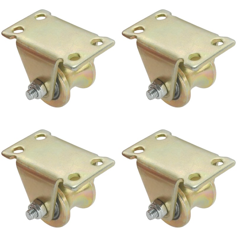 4 PCS Heavy Duty Gate Wheels Rigid Track Pullyes,Colored Steel