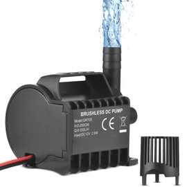 Submersible fountain pump, Small Fountain Pump Outdoor Water Pump Electric with 1.6ft Power Cord and Base for Aquarium, Pond, Fish Tank, Water Pump Hydroponics, Backyard Fountain (QR70E)