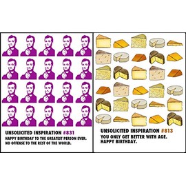 Quiplip UI64466PCK Unsolicited Inspiration Greeting Cards White 6 Pack