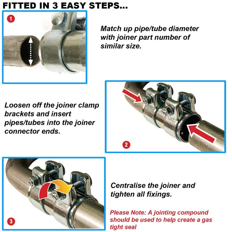 BITS4REASONS E-TECH EC015 New Model Heavy Duty Adjustable Exhaust Pipe