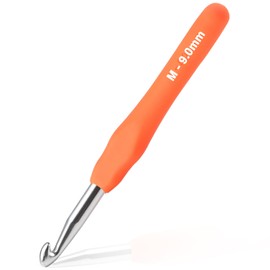 1Pack Size M / 9.0mm Crochet Hook, Super Smooth & Ergonomic for Beginner and Advanced (9.0mm-M)