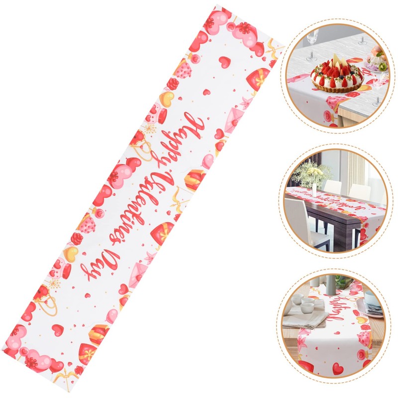 Valentines Day Tablecloth Table Decor Valentines Day Banner Valentine Party