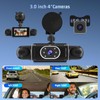 Dash Cam Front and Rear Inside, 4 Channel Dash Cam