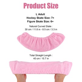 Gosknor 1 Pair Ice Skate Blade Protector, Washable Skating Blade Cover Non-Skidding Skate Guards Hockey Skates Accessories for Men Women (Pink)