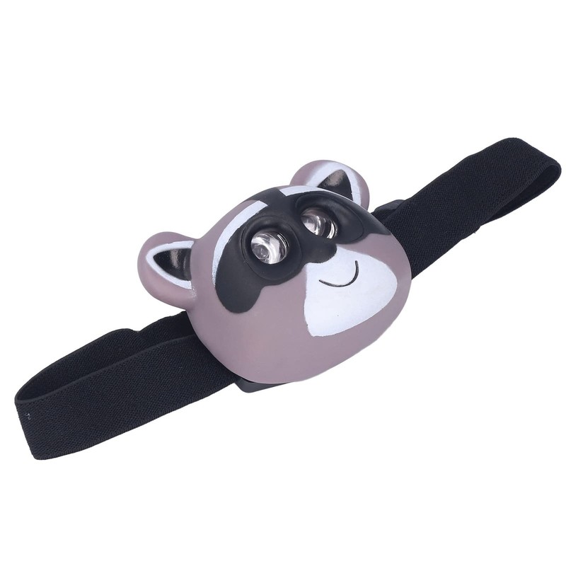 FTVOGUE LED Headlamp Kids Animal Headlight Raccoon Appearance Battery Powered