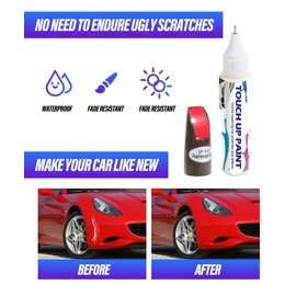 ESEWALAS Car Scratch Remover Car Paint,Touch Up Paint,Easy & Quick Auto Car Paint Scratch Repair,2 in 1 Touch Up Paint Pen,Car Scratch Repair Automotive Touch up Paint Pen for Car Scratch Repair Various (Red)