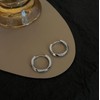925 Sterling Silver Hoop Earrings 18K White Gold Plated