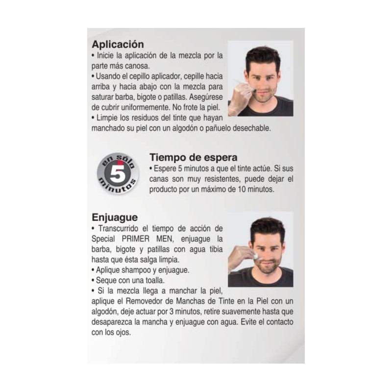 Tinte En Gel Barba Bigote Cabello Color Castaño Special Primer