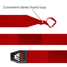 WFX Boxing Hand Wraps 3.5 4.5 Meter Martial Arts Bandages Inner Gloves Wrist Support Straps Punching Under Hand Knuckles Heavy Elasticated Training Bag Mitts Muay Thai (3.5 M, Red)