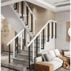 34/36/38/40/42in Side Mount Stair Railing Posts, Indoor Outdoor 270°Adjustable Metal