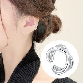 incaton Ear Cuff Stainless Steel 9 Pieces Non Pierced Earrings Fake Earrings Clip On Ear Cuffs for Women for Non Pierced Ears Jewellery