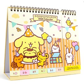2025~2026 Feature Kawaii Pudding Puppy Monthly Yearly Desktop Calendar Planner