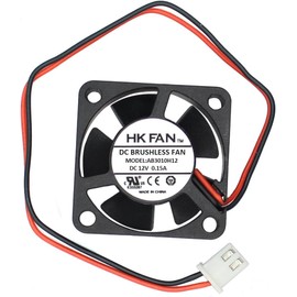 30mm x 30mm x 10mm 3010 12V 0.15A Ball Bearing Brushless DC Cooling Fan 2pin AB3010H12 UL TUV