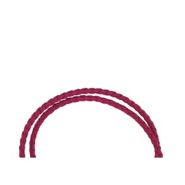 Tuscany Silver Charms Women's Silver Magnetic Fuchsia Plaited Leather Charm Bracelet 40 cm/16 inch (Double Wrap)