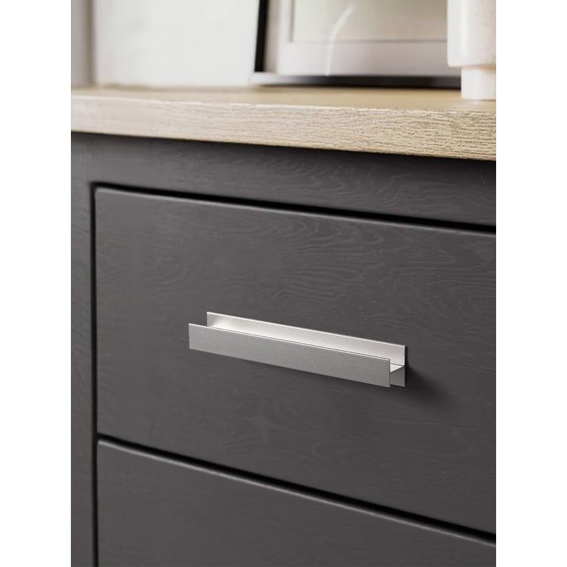 JIASENBAO 5 Pack Self- Adhesive Silver Cabinet Pulls 5-1/2" Length