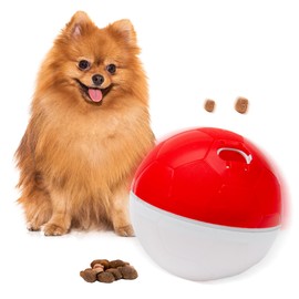 amicus Crazy Ball Treat Dispenser - Dog Treat Dispensing Ball - Interactive Dog Feeder - Enrichment Toy for Dogs - Slow Feeder - Adjustable - Ideal for Small and Medium-Sized Dogs - 300g/10.5 oz