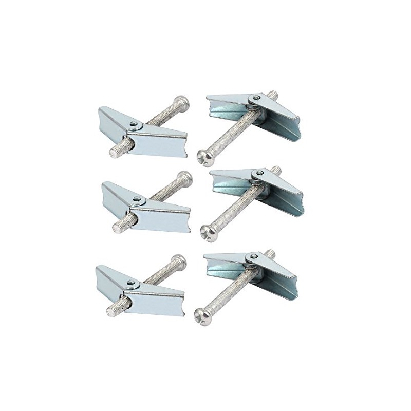 Sourcingmap M6 x 60mm Male Thread Spring Loaded Hollow Wall