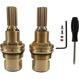 Adaptador de grifo de cerámica Adaptador de grifo resistente a goteos Reemplazo de carrete de agua fría y caliente Cartuchos de disco de vástago de cerámica de latón Cartuchos de disco de vástago de
