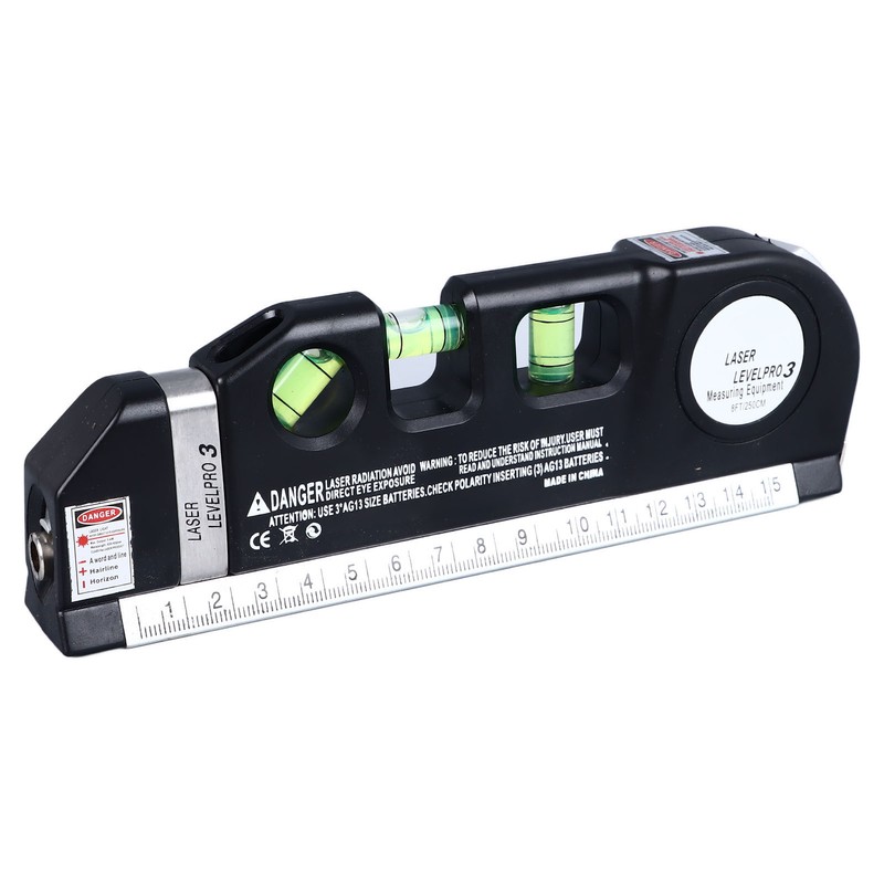 Laser Leveler 3 in 1 Bubble Level Tape Measure Scale