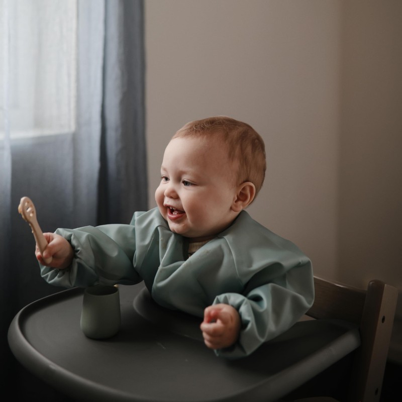mushie Silicone First Feeding Baby Spoons | 2 Pack (Blush/Shifting