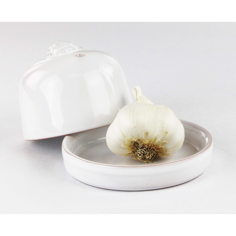 Eurita by Reston Lloyd Terra Cotta Garlic Roaster, White