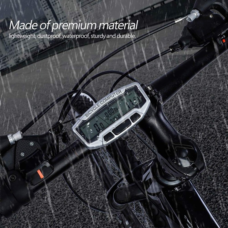 Waterproof Wired Bicycle Computer Odometer for Outdoor Use, Lightweight Bicycle