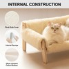 MEWOOFUN Cat Couch Bed, Pet Sofa for Indoor Cats Wooden